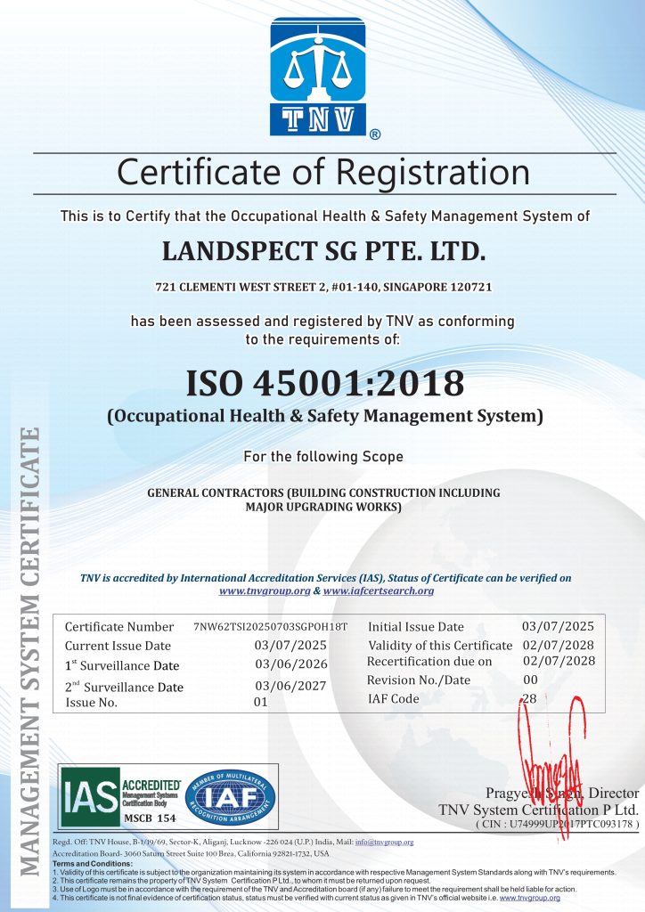 ISO 45001:2018 Certificate